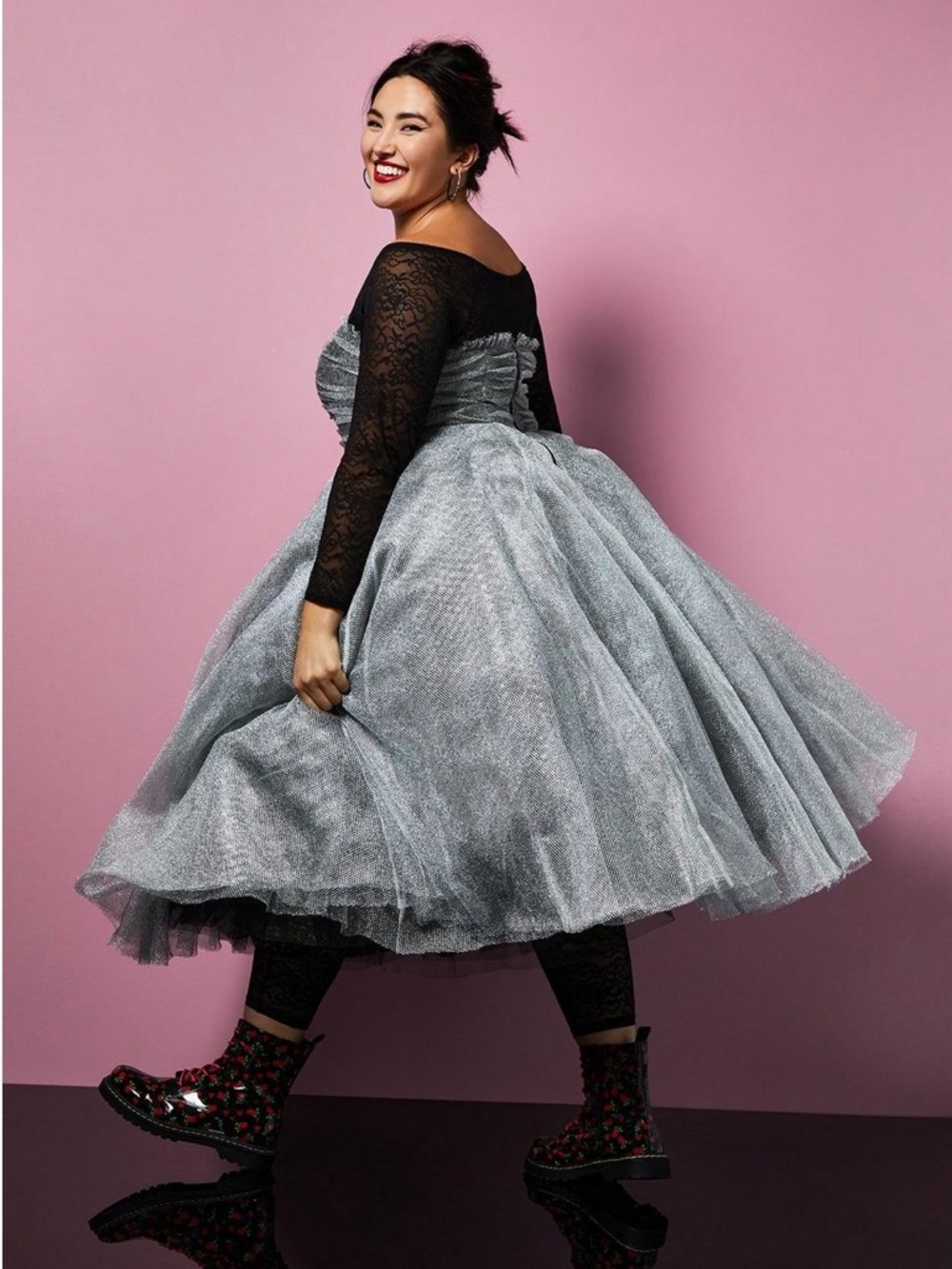 Torrid Silver Strapless Tulle Party Dress